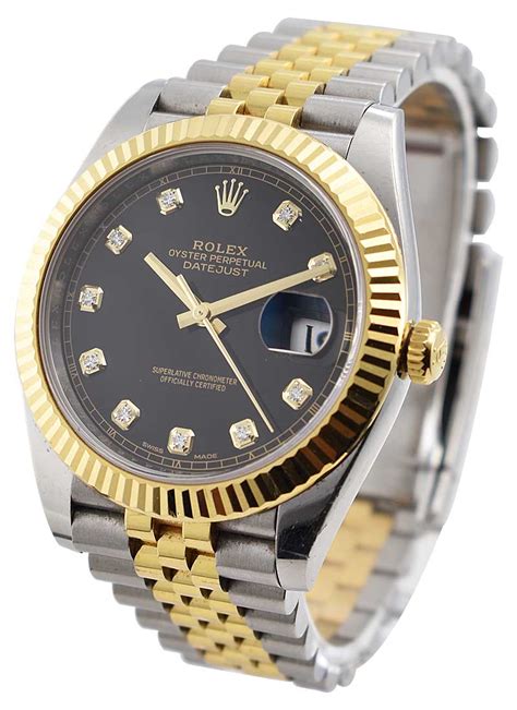 diamond dial rolex 41mm 2tone|used rolex datejust 41 126333.